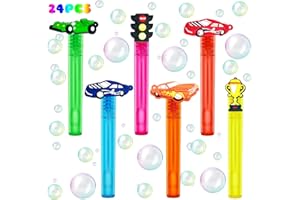 uoyoi Race Car Party Favors,24Pcs Race Car Bubble Wands for Kids,Cool Bubble Wand for Birthday Party Supplies,Classroom Prizes Pinata Goodie Bag Stuffers Gifts