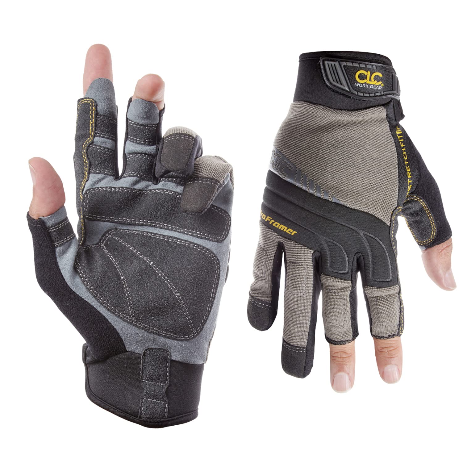 Kuny's 140XL Pro Framer Flexgrip Gloves,Gray/Black,Size 11/X-Large