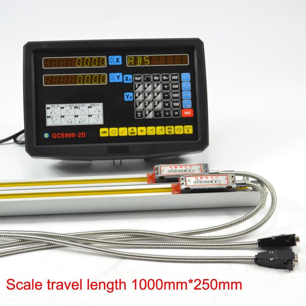 1000mm And 250mm Travel Length Linear Scales With 2 Axis Digital Readout Dro Kit