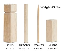 Kubb Game Set Kubbs Lawn Toss Games Includes Carry