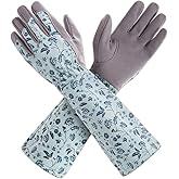 KAYGO Gardening Gloves for Women Long Sleeve, Light Protective Gloves for Yard and Outdoor Work, Best Garden Gifts for Gardener,Gray,M