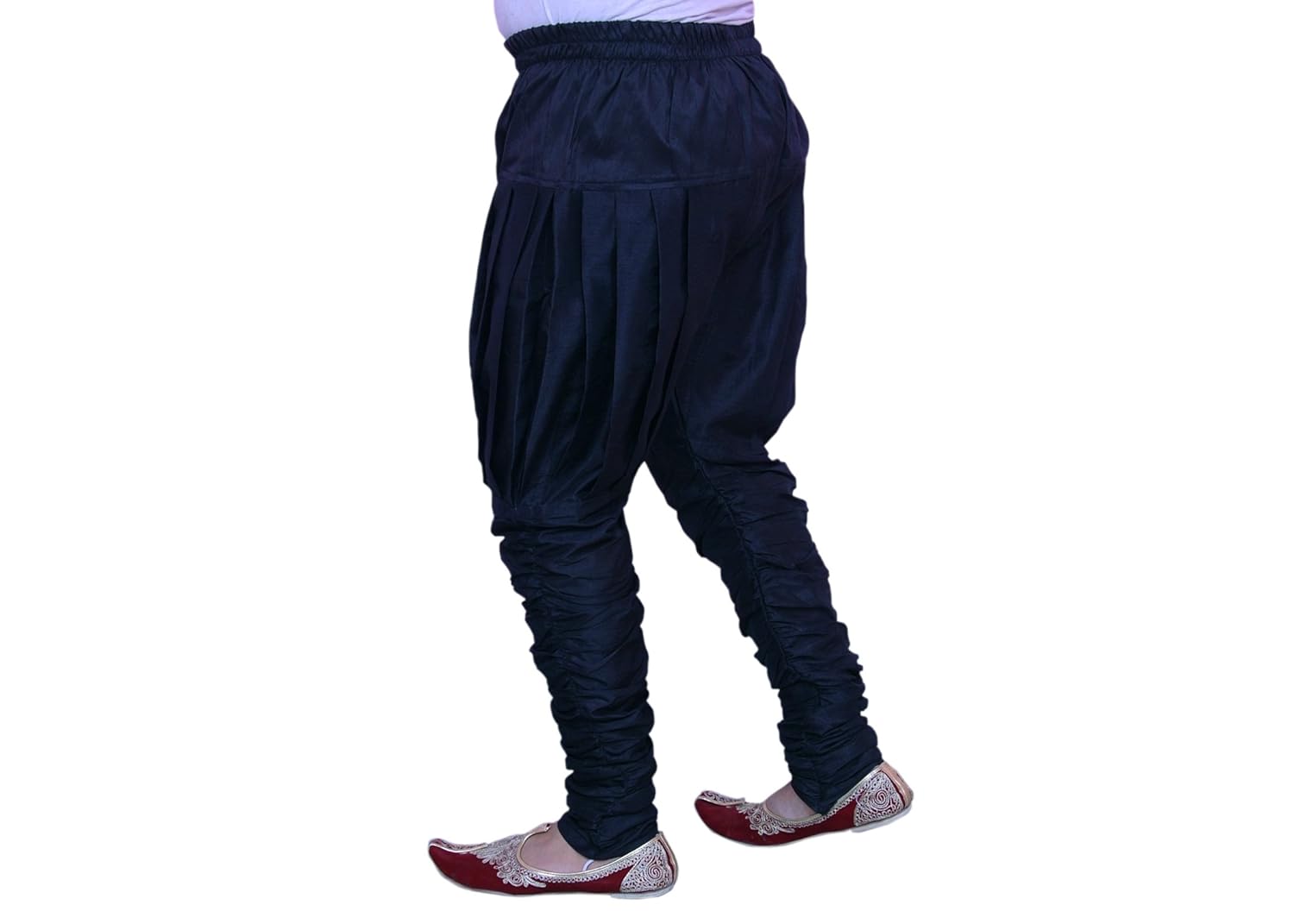 larwa men dupion pyjama (larwa01_black_black_free size)