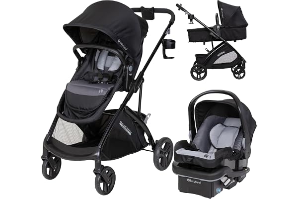 Baby Trend Passport® Switch 6-in-1 Modular Stroller Travel System with EZ-Lift™ Plus Infant Car Seat, Dash Black