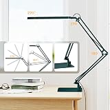 SKYLEO LED Desk Lamp with Slim Base Adjustable Swing Arm 1300LM 12W Green view 4