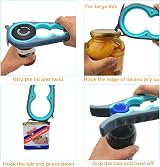 Otstar 6 in 1 Jar Opener Ring Pull Can Opener for Arthritis and Weak Hands view 5