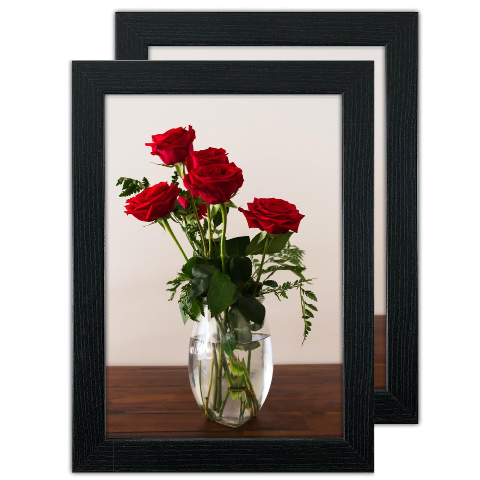 SM Decor 2 Pack Black A4 Picture Frame - Freestanding and Wall Mounted Photo Frame for Pictures Posters & Certificates, A4 Size Compact Picture Frames - Black, A4 (21 x 30 cm) — image 1