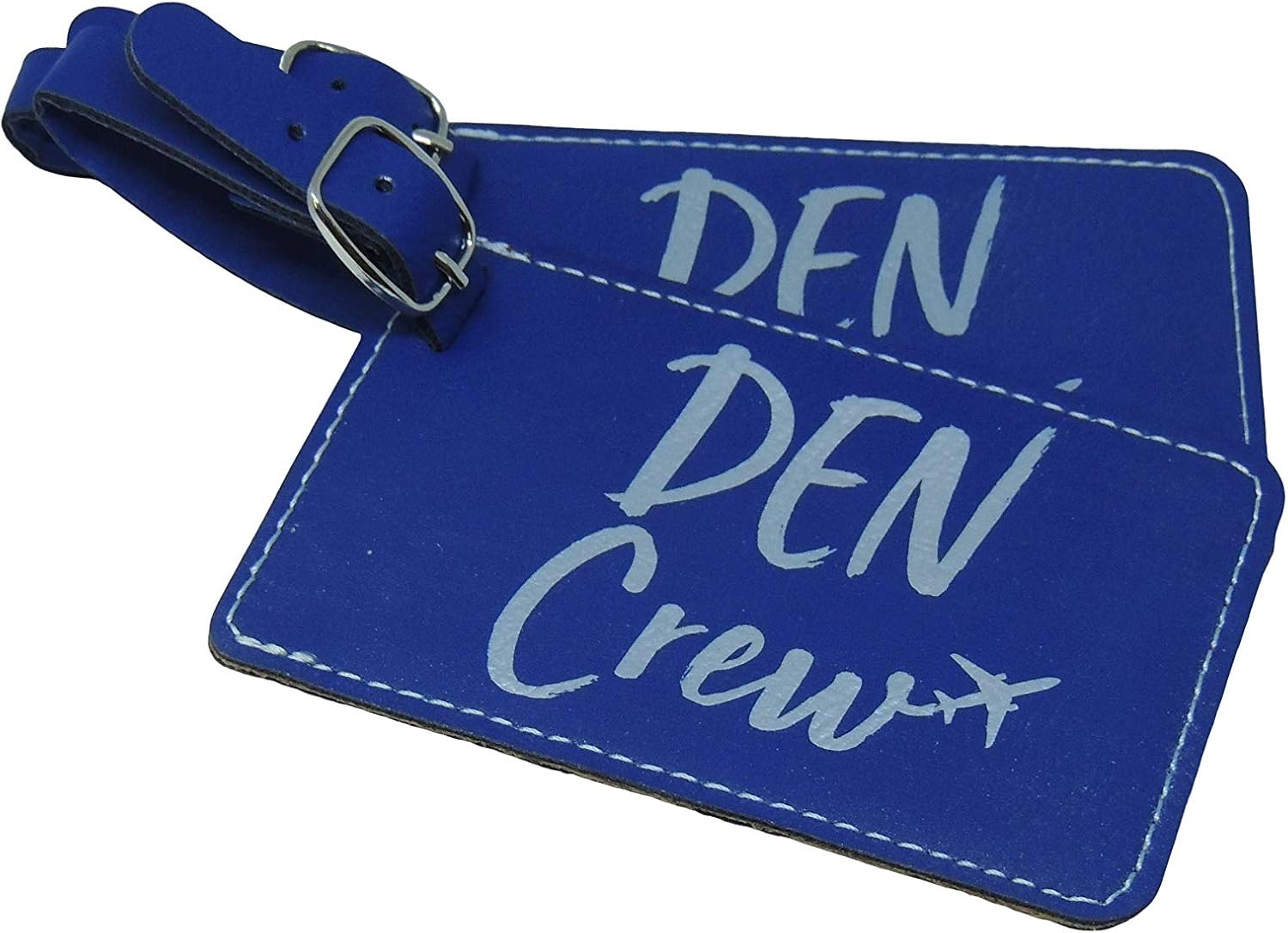 Denver Crew Base Luggage Tag for Flight Attendants, DEN Crew Base (Blue) Luggage Tags