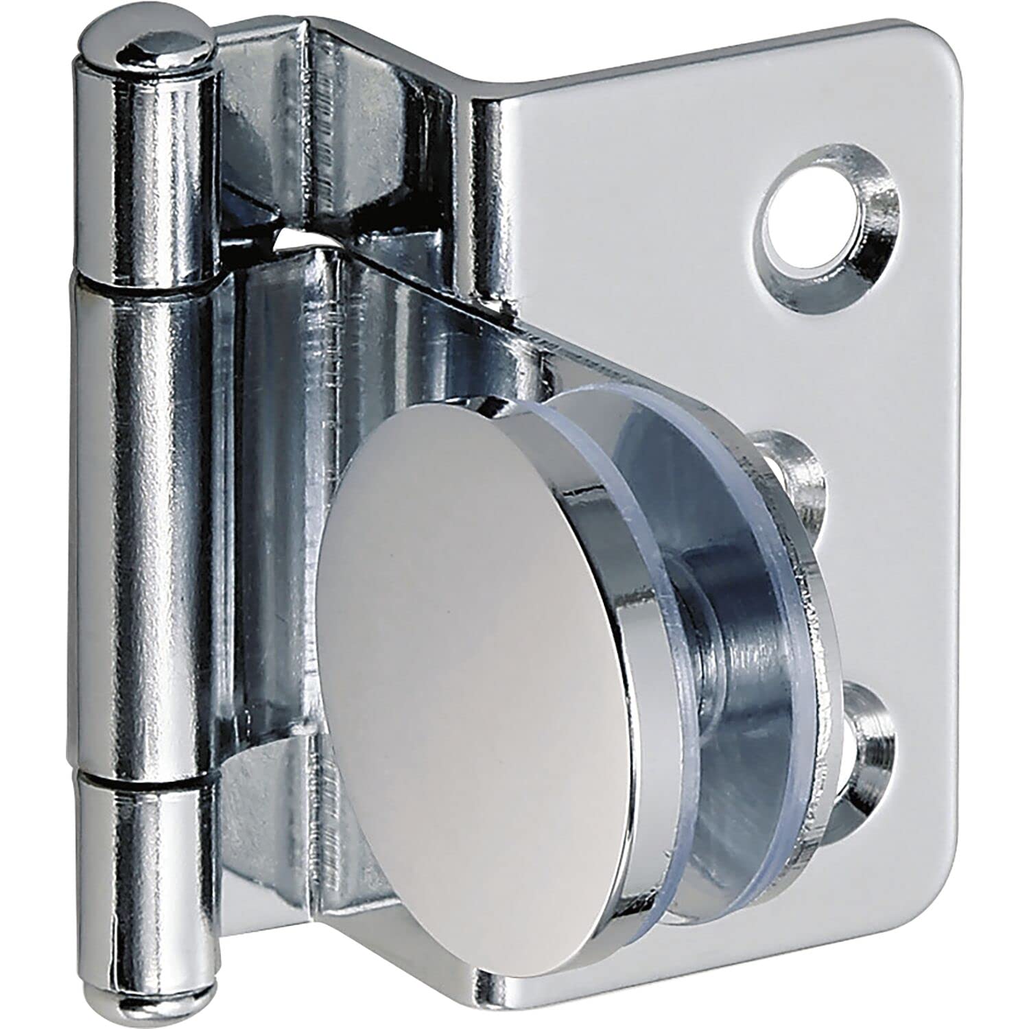 LAMP GH34-8CR Chrome-Plated Round Wood Hinge for Glass/Acrylic Doors Steel, aufliegend — image 1