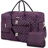 Travel Duffle Bag Weekender for Women - 38L Carry-On Overnight Personal Item Bag with Shoe Compartment & Wet Pocket Weekend Tote Bags with Toiletry Hospital Bags for Labor and Delivery