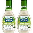Hidden Valley The Original Ranch Plant Powered, Dairy Free, Ranch Salad Dressing and Topping, Gluten Free, 12 Fl Oz (2 Pack)