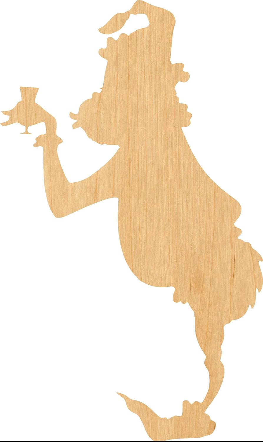 Mixed Media - Gri Laser Cut Out Wood Shape Craft Supply - 4 Inch