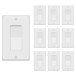 TAKETEK Decorator Switch with Wall Plate, Single
