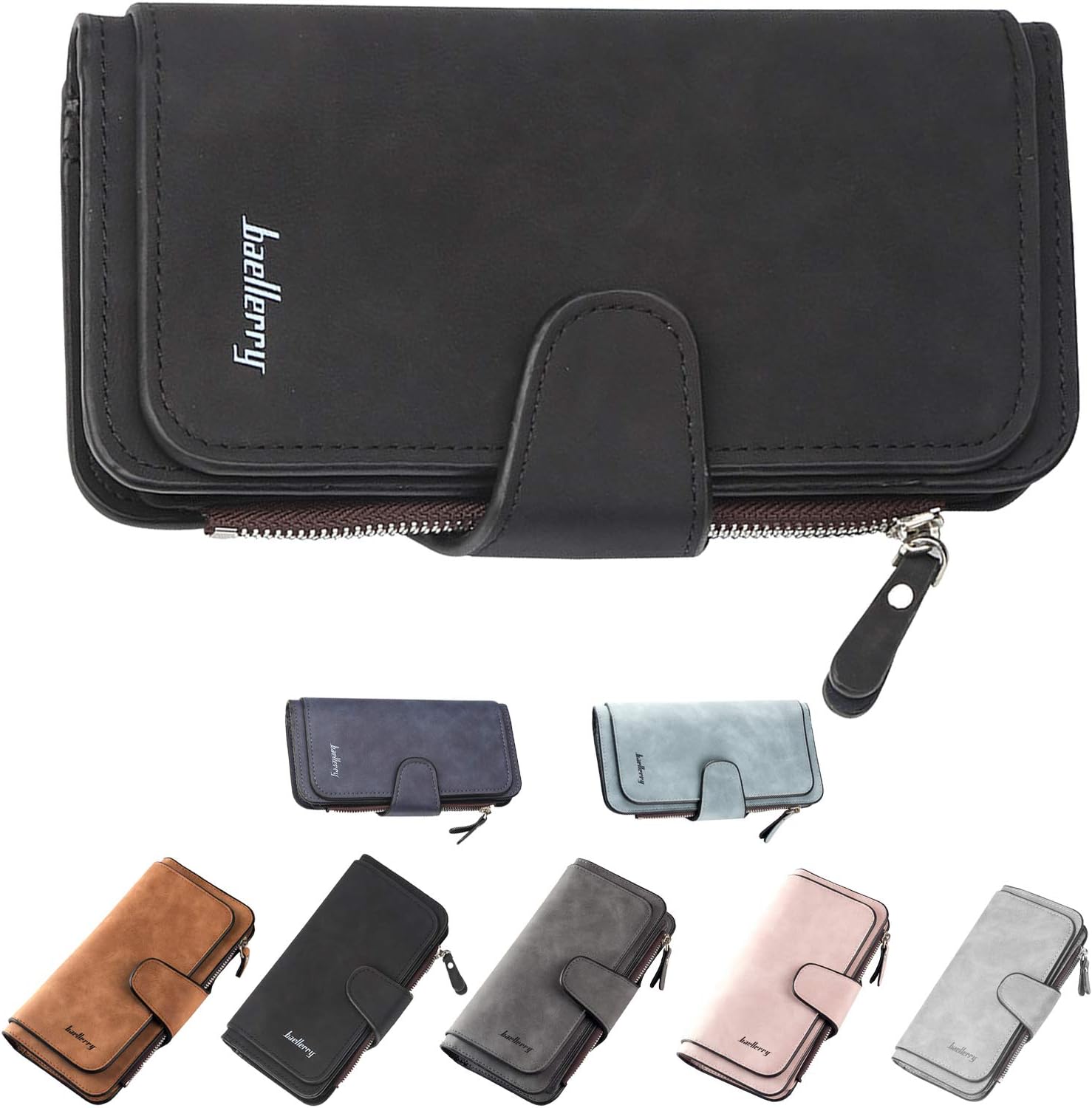 ZhengYue Ladies Purse Women's Wallet RFID Blocking-Soft Leather Purses for Women with Multiple Card Slots,Coin Pocket & Roomy Compartment Black