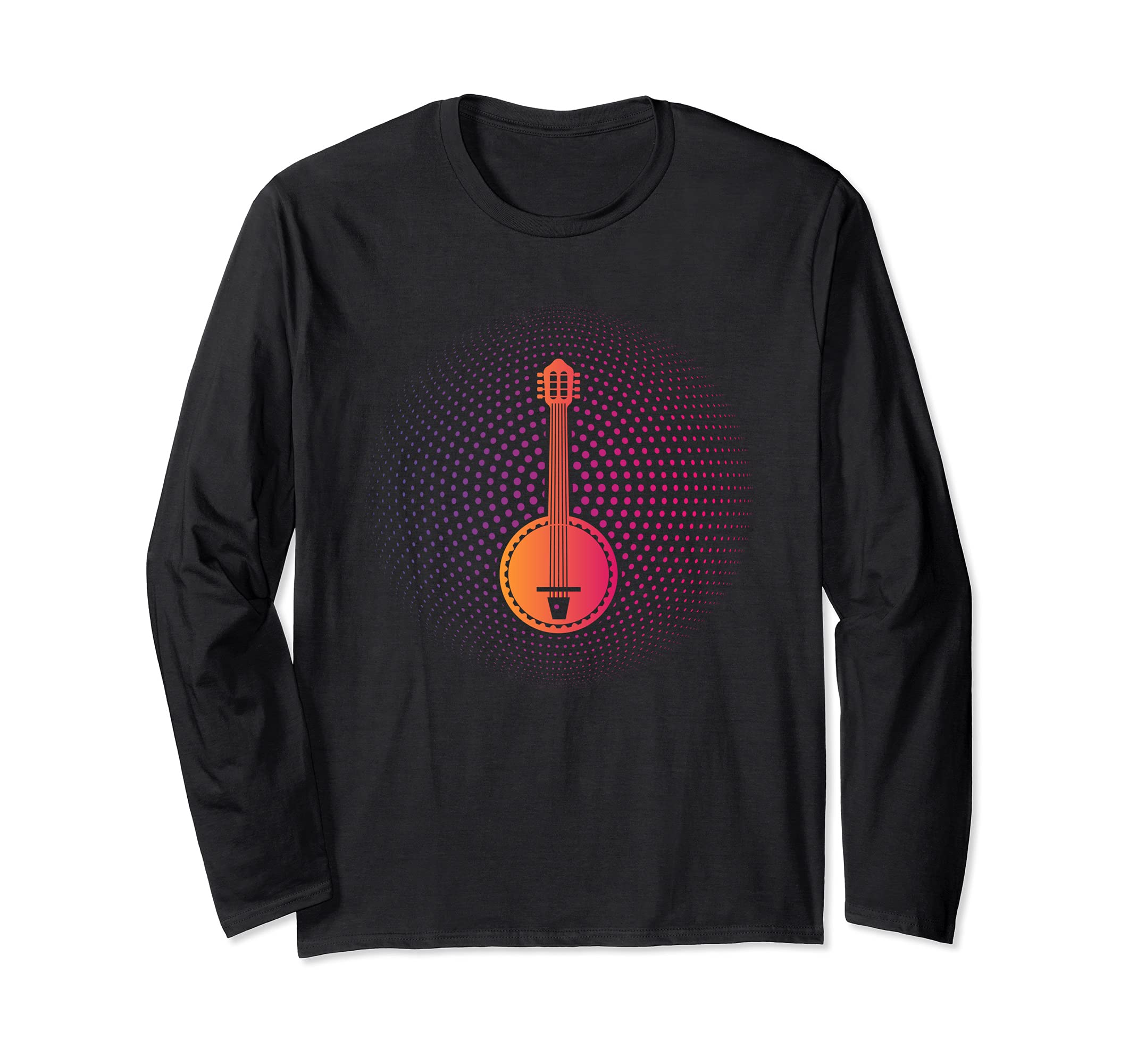 Banjo Bluegrass Musical Instruments Banjo Guitar Long Sleeve T-Shirt
