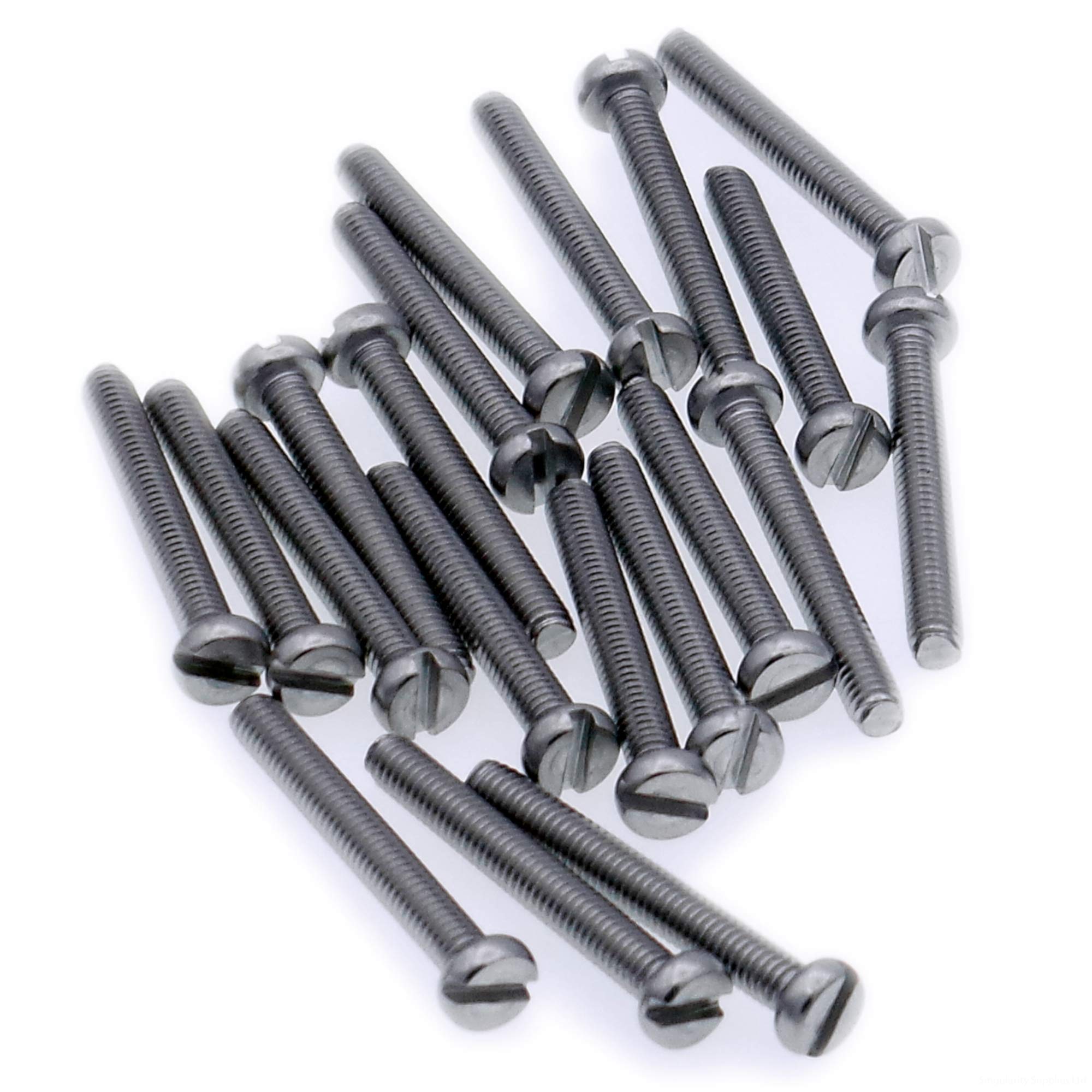 M3 (3mm x 6mm) Slot Cheese Machine Screw (Bolt) - Stainless Steel (A2) (Pack of 20)