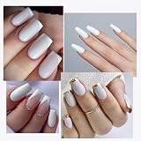 TOMICCA White Gel Nail Polish 8ml Soak Off UV LED Varnish Nail Art view 3