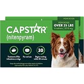 Capstar (nitenpyram) Fast-Acting Oral Flea Tablets for Dogs 25+ lb, 12-Dose | Ideal for Dogs 25+ lbs; Vet-Recommended Oral Tablet, No Mess; 12 doses