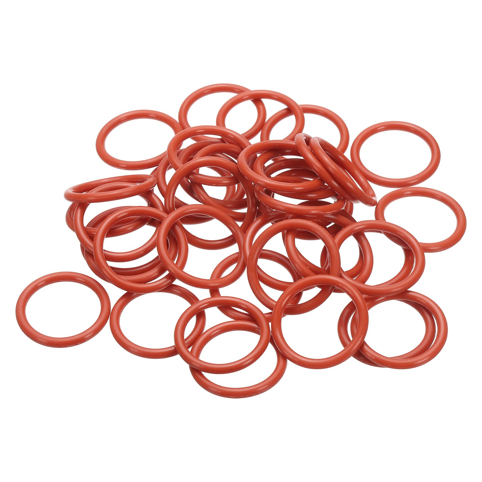 PATIKIL Silicone O-Ring 29mm OD 23mm ID 3mm Width, 50Pcs Metric VMQ Sealing Gasket Replacement for Plumbing Compressor Valves Repair, Red