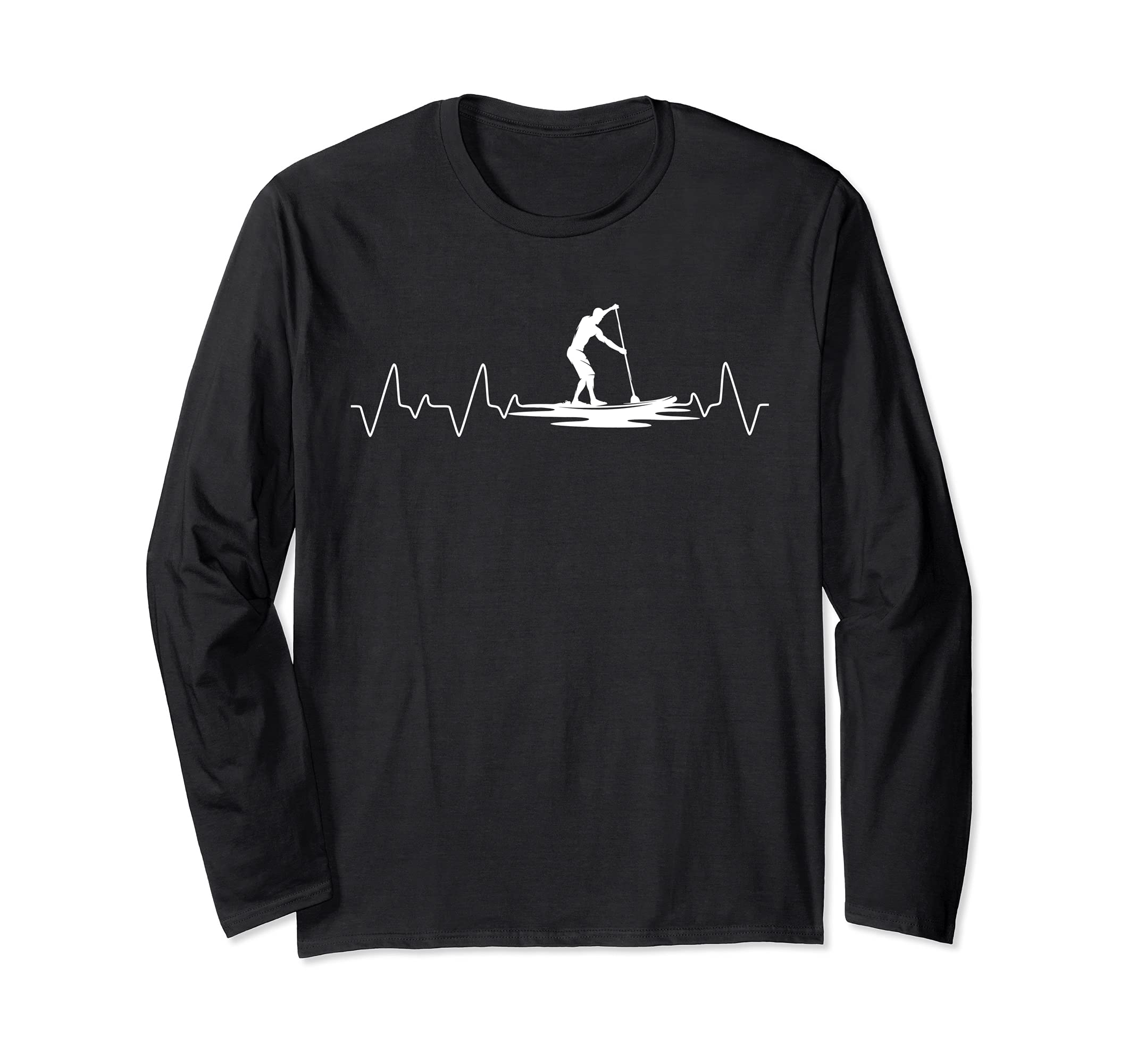 Heartbeat Paddleboarding Stand Up Paddling Outdoor Sport SUP Long Sleeve T-Shirt