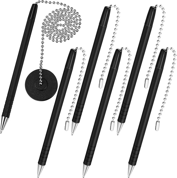 6 Pieces Reception Secure Pen with Counter Security Pen