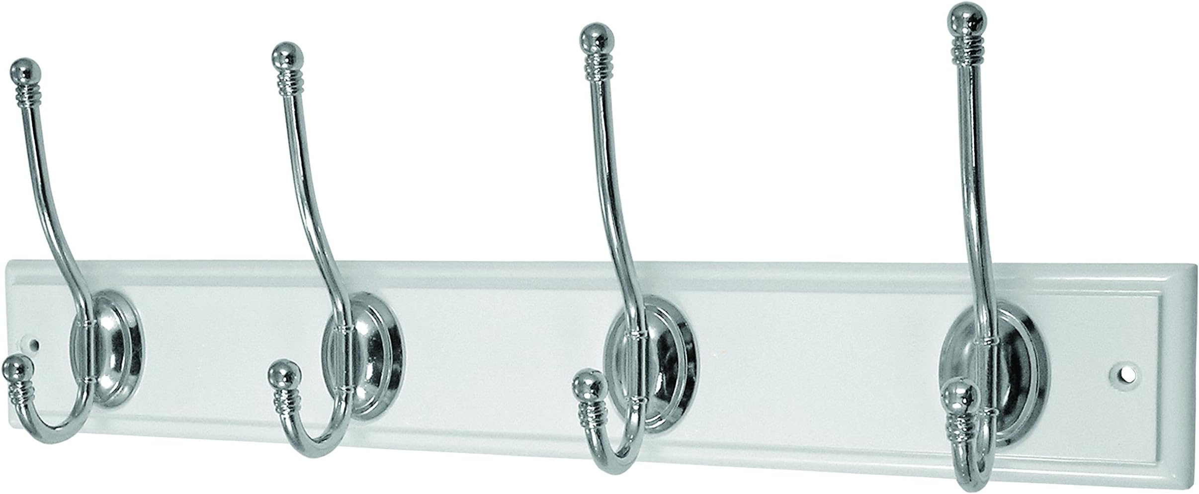 Headbourne, Chrome/White, 4 hook