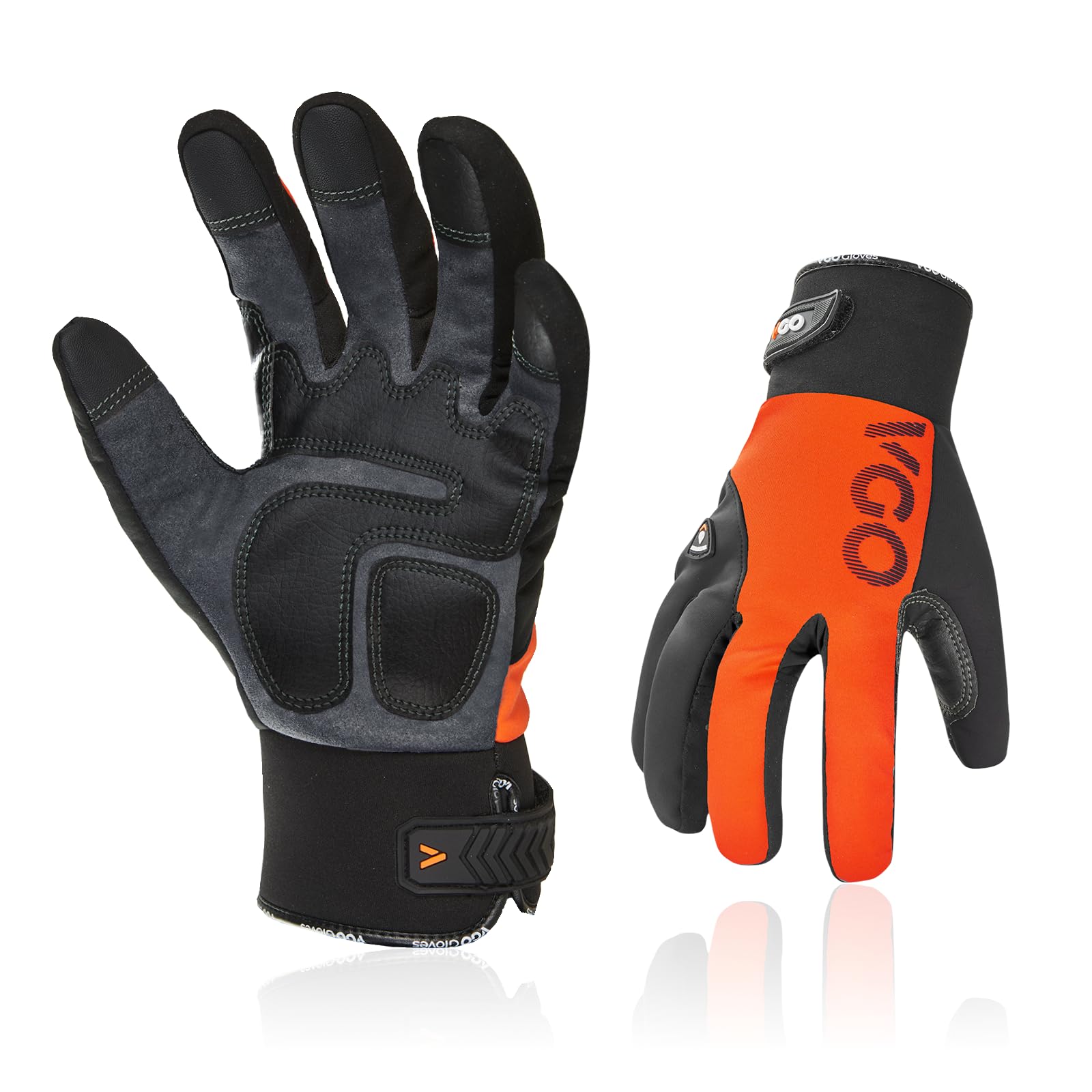 Vgo... Winter Waterproof Work Gloves Touchscreen, Thermal Safety Working Gloves in Cold Weather -20℃, 3M Thinsulate Lining for Freezer Cold Storage Warehouse — image 1