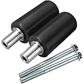 1 Pair Motorcycle Frame Sliders, 10mm Mounting Bolt Anti Crash Protector | Anti‑Crash Frame Guards, ABS &amp; Aluminum Frame Protectors with 123mm Bolts for Motorbike Fall Damage Prevention