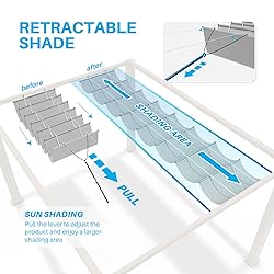 Patio 3'W x 17'L Pergola Canopy Shade Cover