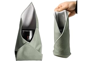 BEIYANG Camera Protective Wrap, Lens Protector Wrapper, 13.8x13.8 Inch Green Magic Self-Adhesive Cloth for Camera/Lens/Phone/DSLR/Laptop/Accessories, Anti Scratch Equipment Wrap Storage Pouch