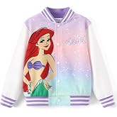 Disney Girl &amp; Boy Varsity Bomber Jacket Fall Sweatshirt Toddler to Big Kid | Officially Licensed Jacket with Mickey, Minnie, Spider-Man, Gwen, Toy Story, Cars, Frozen, Princess, Stitch, Zootopia Designs