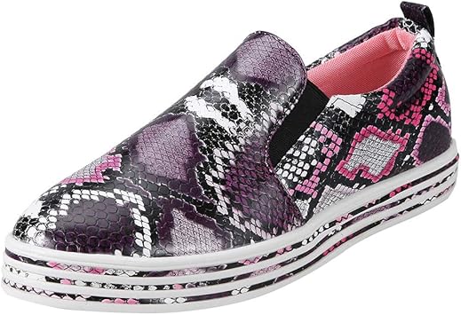 snakeskin slip on shoes