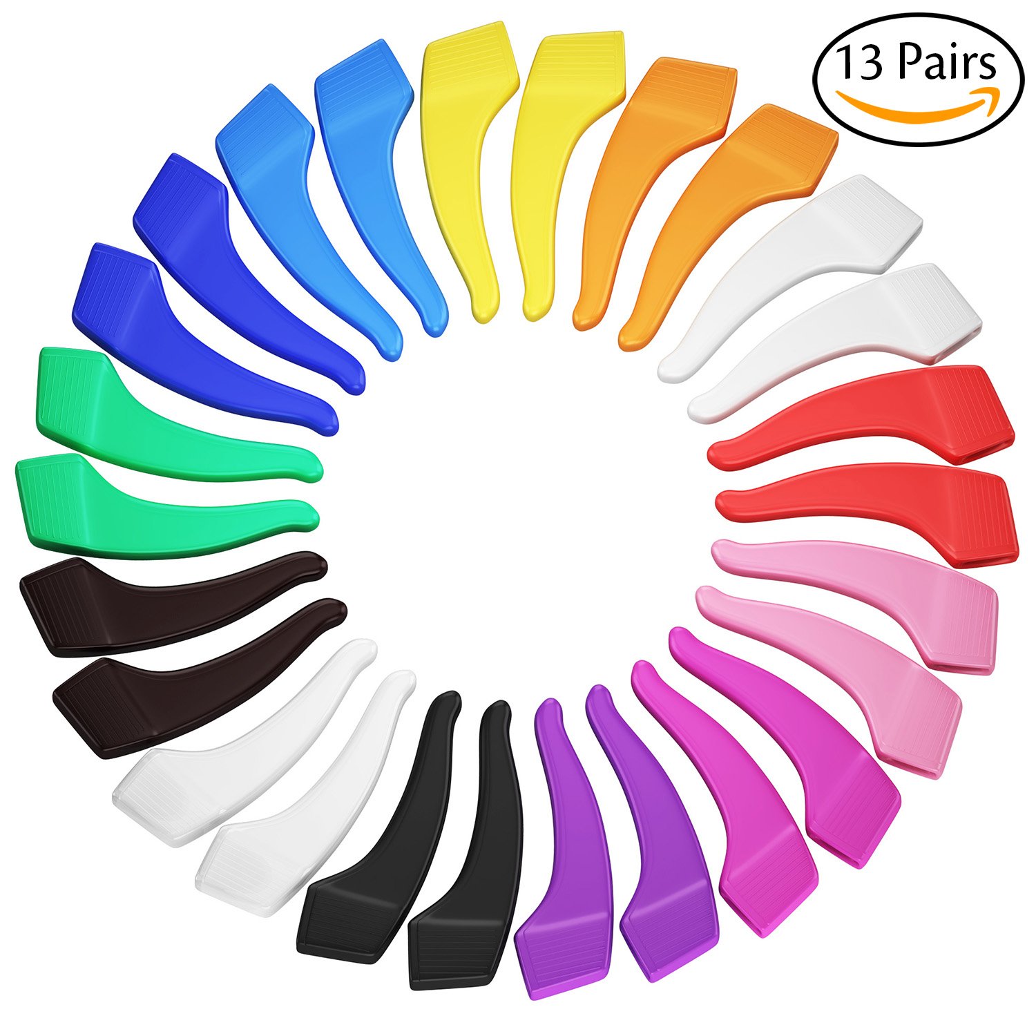 13 Pairs Anti Slip Eyeglass Ear Hooks Ear Grips for Kids and Adults