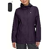 Little Donkey Andy Women's Packable Rain Jacket Waterproof Lightweight Rain Coat with Hood for Golf Cycling