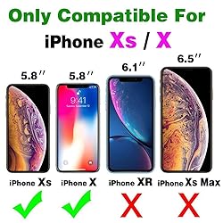 Compatible with iPhone Xs X 10 10s Wallet Case and