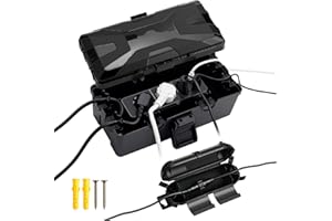 KAMTOP Outdoor Electrical Box Waterproof, IP54 Outlet Cover, Large PP Rubber Extension Cord Cover, Plug Cover for Garden Pool