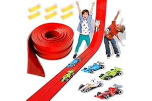LITTCO Race Track,Car Ramp Toy,12.8 Ft Flexible Car Ramp System with 4 F1 Racing Cars,Ready-to-Play Indoor/Outdoor Racing Kit,Ultimate Birthday for Kids Ages 6-12