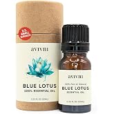 Avivni Blue Lotus Essential Oil - 100% Pure &amp; Organic, Undiluted for Aromatherapy, Hair, Skin, Diffuser, Nymphaea caerulea (0.33oz - 10ml)