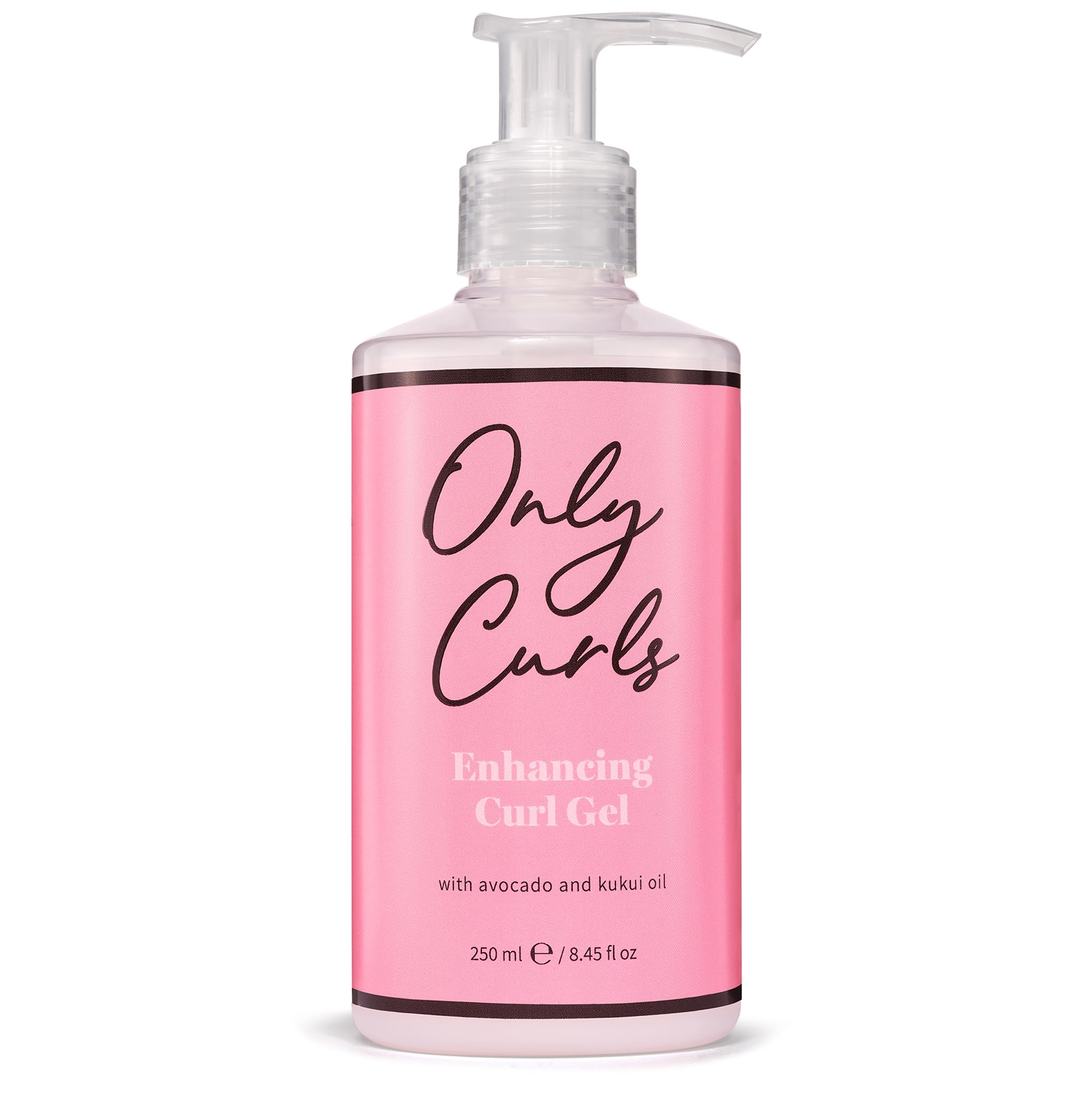 Only Curls Enhancing Curl Gel, 250ml, Curly Hair Product, Curl Enhancer & Frizz-Control, Lightweight Styling Gel, Medium Hold, Soft, Defined, Frizz-Free Curls, Cast-Free, For All Curly Hair Types