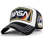 ililily Premium NASA Worm Logo Embroidery Structured Baseball Cap