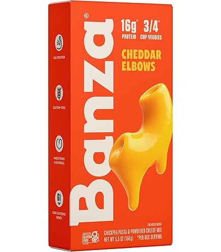 Amazon.com: Banza Shells & White Cheddar Mac and Cheese - High