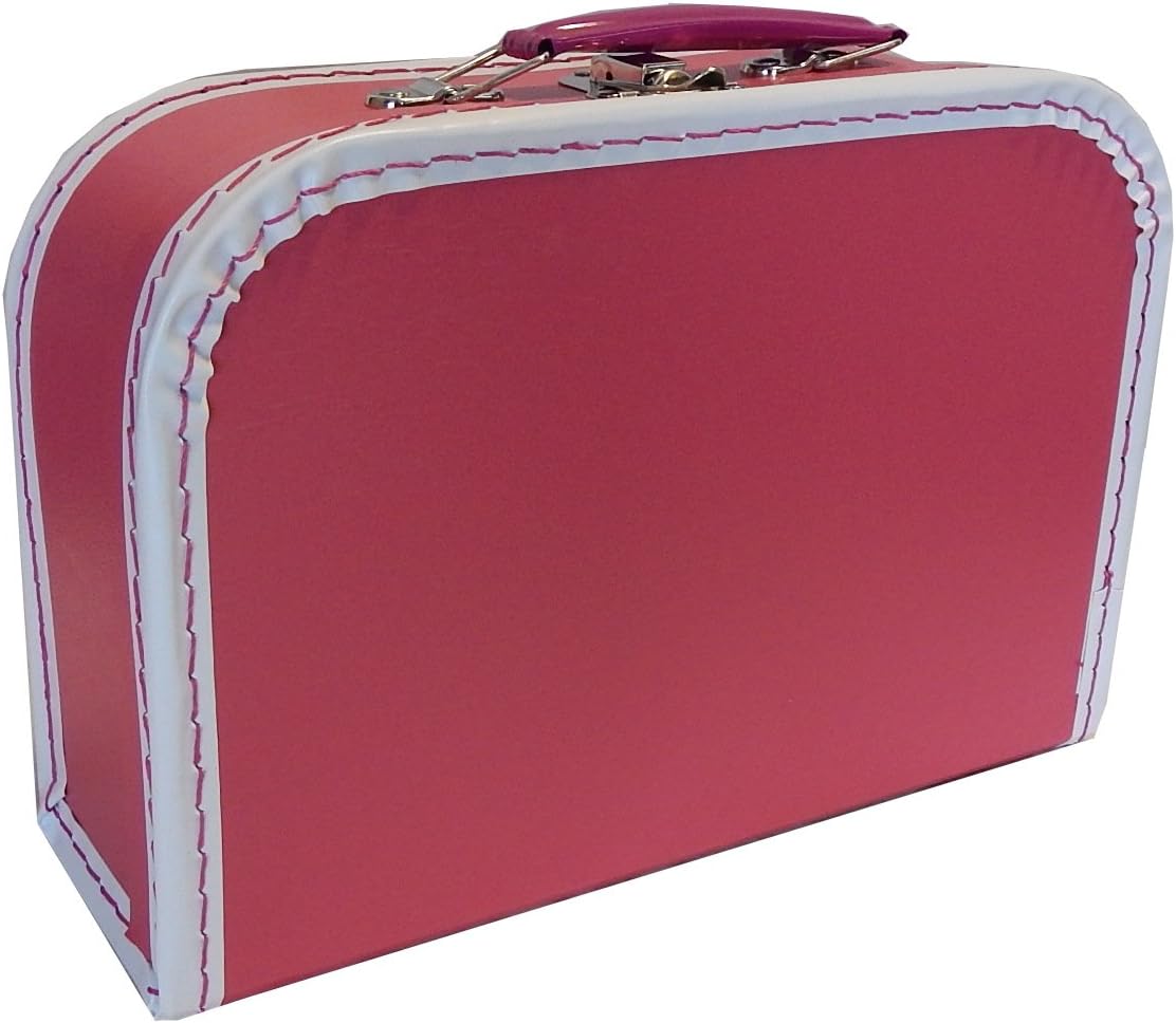 Cardboard Suitcase Fuchsia Case 25 cm with Trim