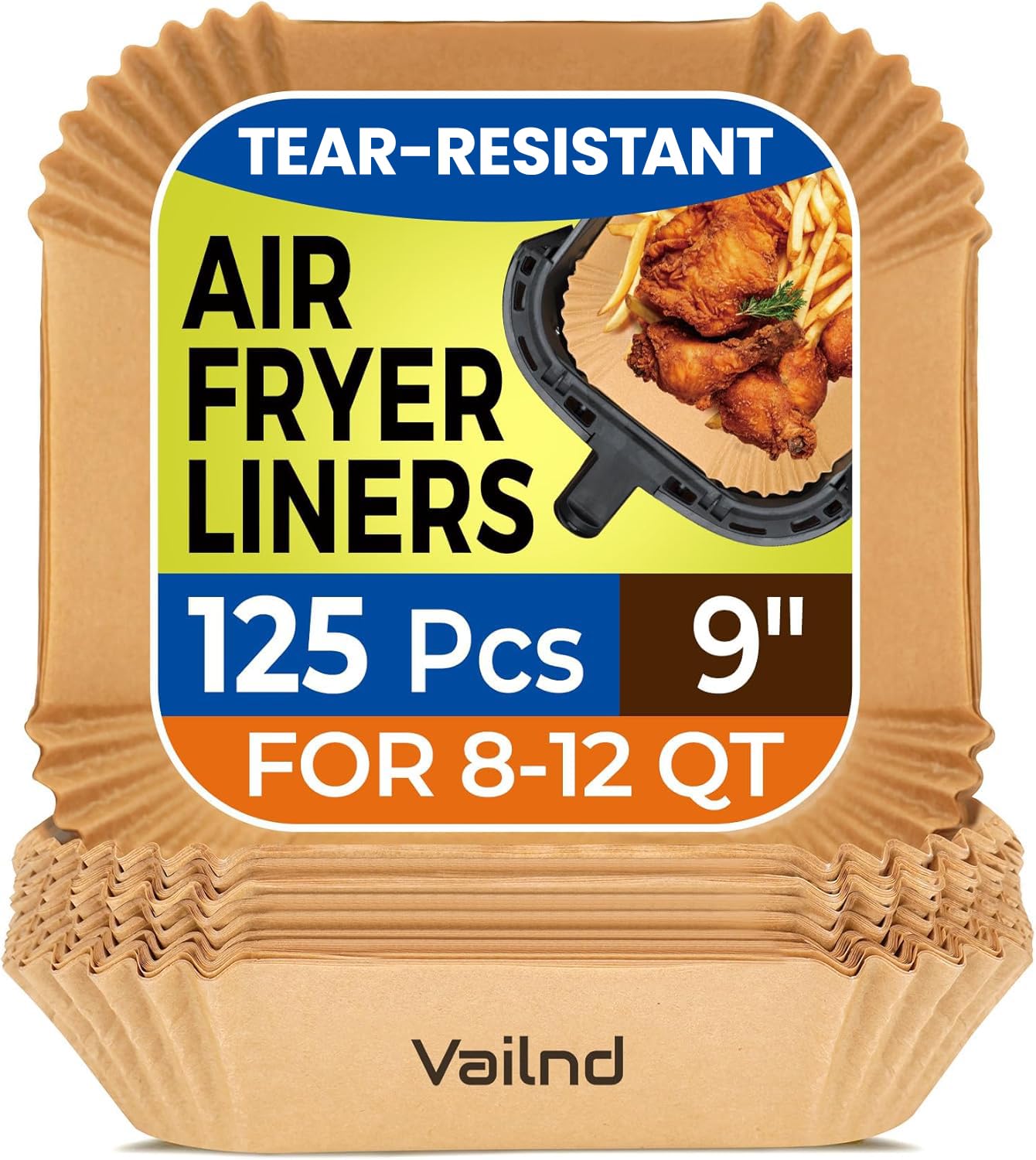 Photo 1 of ****Parts only****

Vailnd 9inch Square Air Fryer Disposable Paper Liners, PCS Non-Stick Food Grade Parchment Paper, Oil Resistant, Waterproof, Food Grade Baking Paper for 8-12 QT Air Fryer Microwave