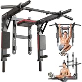 XGSW Multifunctional Wall Mounted Pull Up Bar Chin Up bar Dip Station for Indoor Home Gym Workout, Power Tower Set Training Equipment Fitness Dip Stand Supports