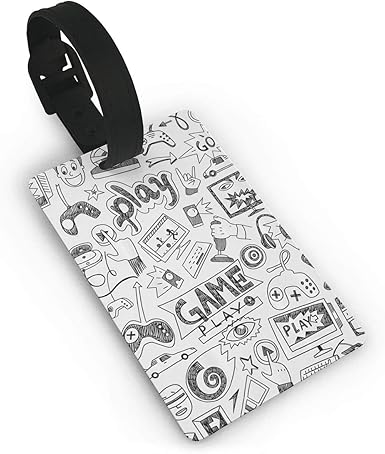 Amazon Com Black And White Sketch Style Gaming Design Luggage