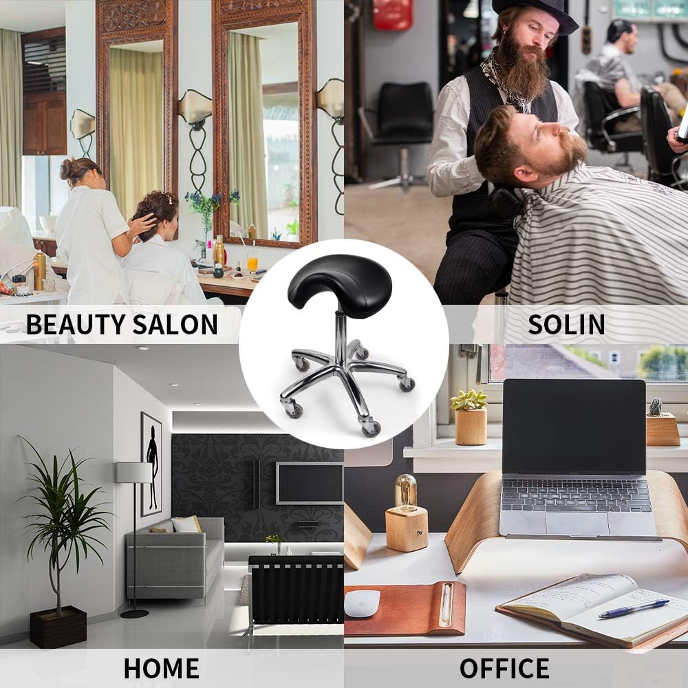 Professional Salon spa Saddle Chair and Tools Chair. The Saddle Chair has Wheels, Luxurious Cushion and a Solid Metal Skeleton.: Kitchen & Dining