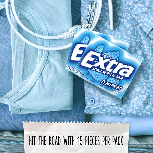EXTRA PEPPERMINT GUM, 15-STICK SLIM PACKS (PACK OF 20)