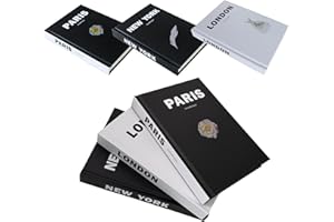 ifreeside 3 Pcs Decorative Books for home decor Chic Faux Book Set for Stylish Home Decor Neutral Home Books Decor Display for Living Room and Office (Blank page2)