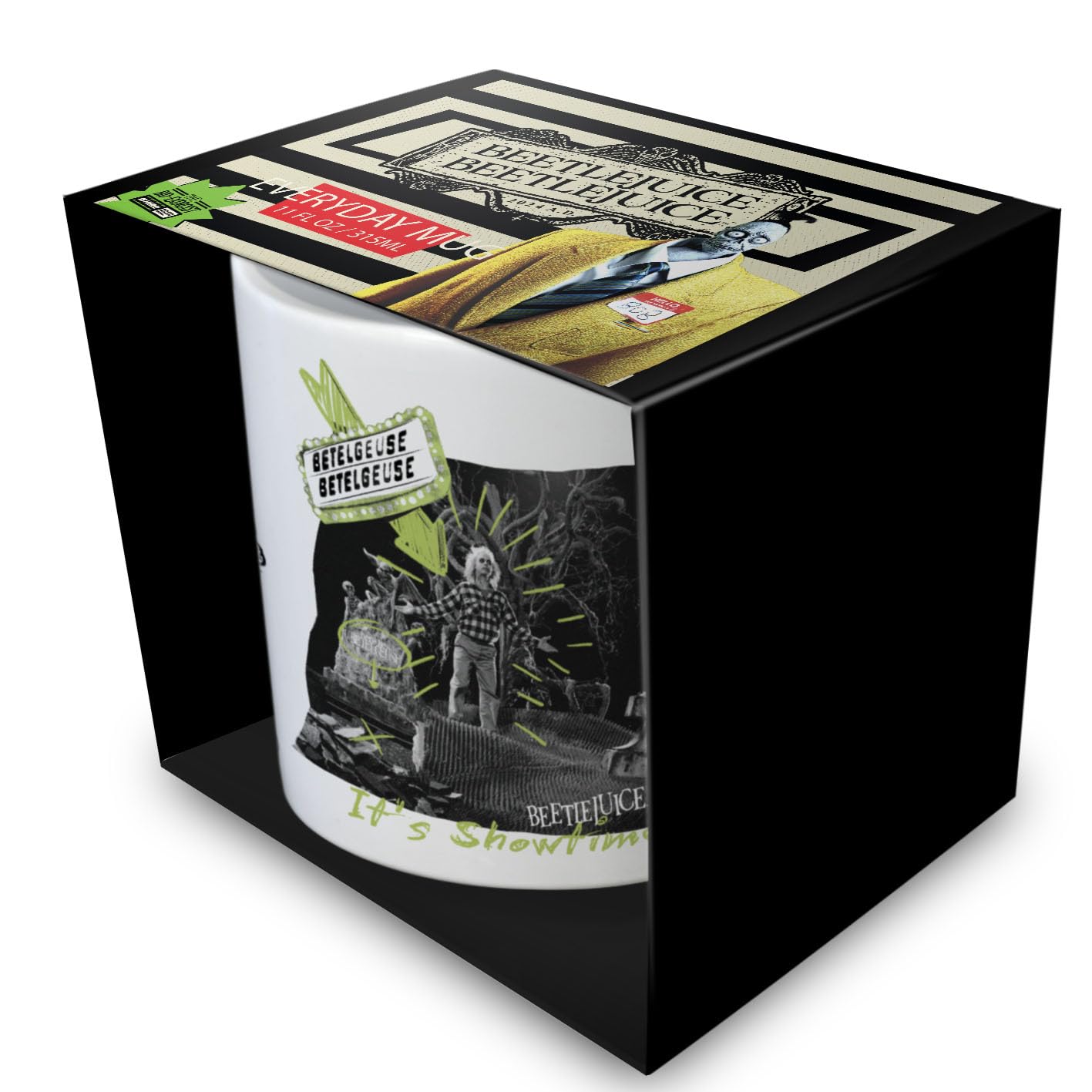 Pyramid International Beetlejuice (It's Showtime) White Pod Mug, 11oz/325ML - Classic Collectible for True Beetlejuice Fans Looking to Show Their Fandom