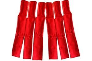RANCH HAND STORE Ranch Hand Horse Mane Bags - Protect Horse's Mane from Wind, Sun & Mud - Prevents Tangles, Rubbing Out and Breakage - Made with Nylon - Easy to Use and Washable - Set of 6 (Light Red)