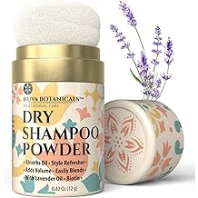 Nuva Botanicals Non Aerosol Dry Shampoo Powder with Biotin - Lavender Extract and Korean Ginseng - Volumizing Travel Size (0.